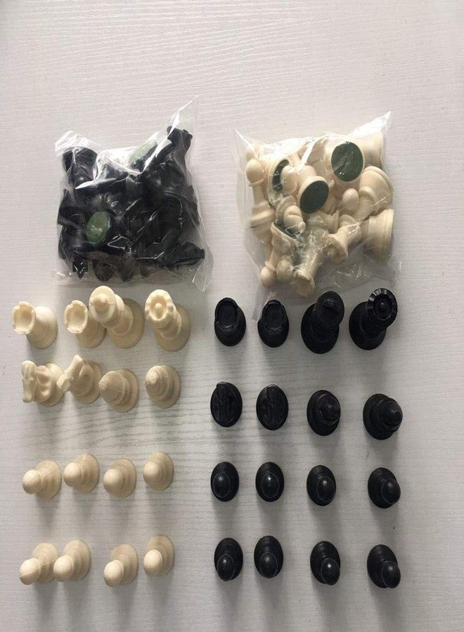 WENGTY Black and White Tournament Chess Set Professional Chess Vinyl Game with Solid Plastic Pieces Set (Fide Standards) - for Professional Chess Players - Black and White - Image 3